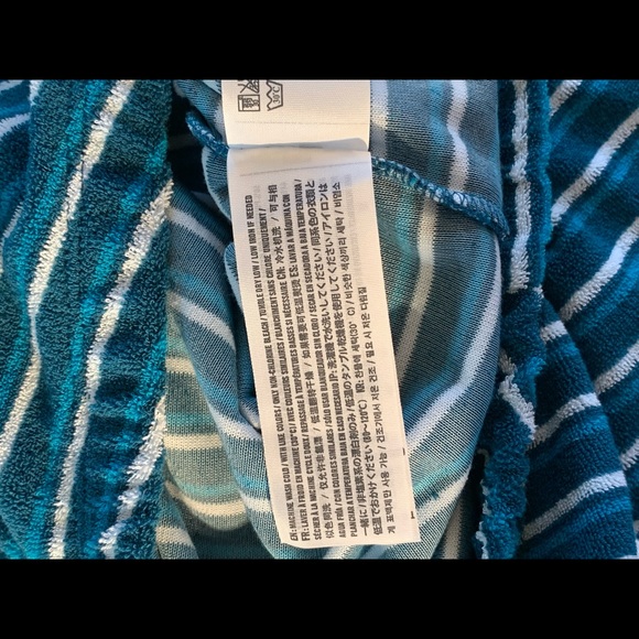 Hollister S Blue,teal,and white terry, strapless romper - Picture 5 of 5